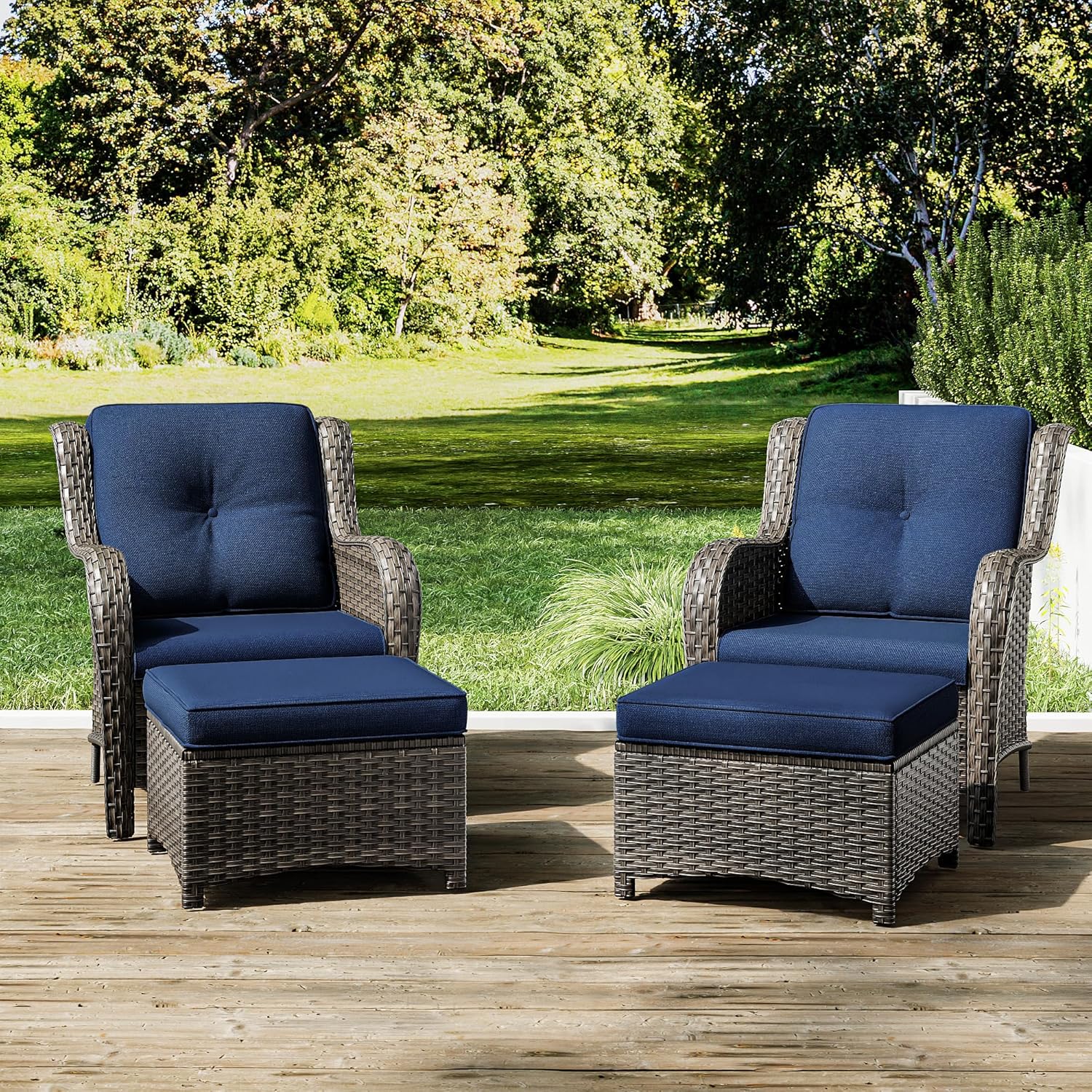 Joyside 4 Pieces Outdoor Patio Furniture Set for Cozy Gatherings