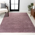 Haze Solid Low-Pile Light Purple Area Rug 12x15 - Pet-Friendly