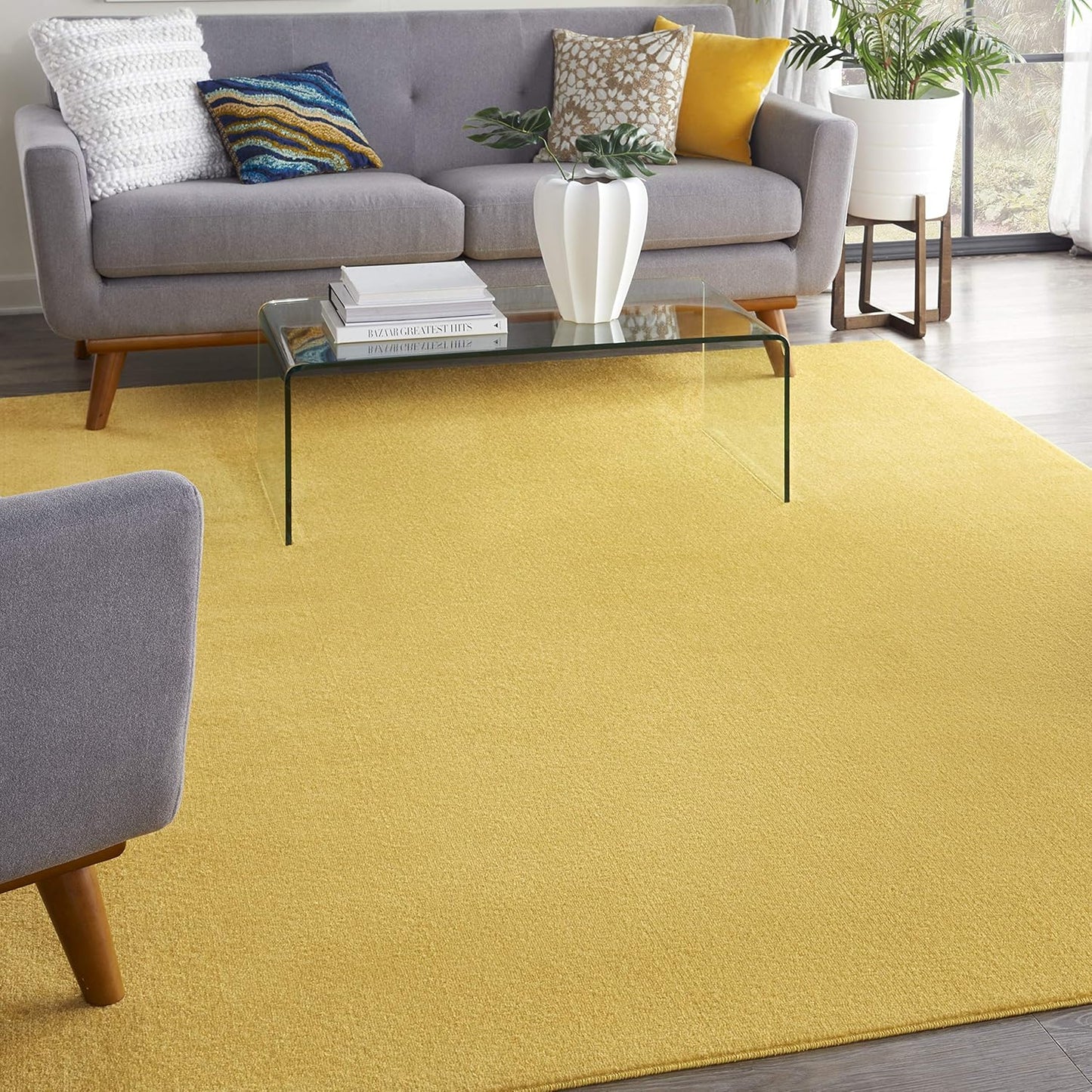 Nourison Essentials Indoor/Outdoor Yellow 9ft x 12ft Area Rug Review