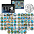 America The Beautiful Parks U.S. Quarters Colorized 56-Coin Complete
