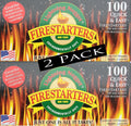 AN100-2 200 Count Fire Starters, Tan - Reliable 15-Min Burn