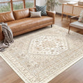 Area Rugs 5x7 Ultra-Thin Washable Rug for Living Room - Low-Profile
