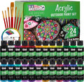 U.S. Art Supply 24 Color Outdoor Acrylic Paint Set - Vivid