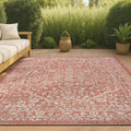 Boho Medallion Indoor Outdoor Area Rug 5x8 - Durable Patio Style