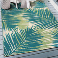Tropical Floral Reversible Waterproof Outdoor Rug 3ft x 5ft - Crease