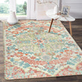 Lahome Bohemian Floral Medallion Area Rug - Soft 3x5 Pink Mat