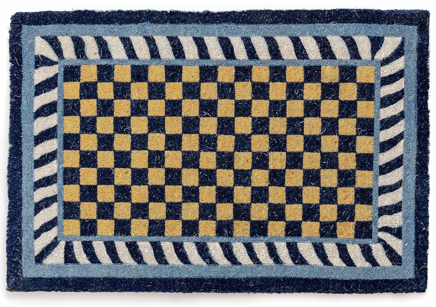 MACKENZIE-CHILDS Entrance Mat: Decorative Blue-and-White Doormat