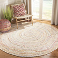SAFAVIEH Area Rug 9ft Round Cape Cod Collection - Handmade Jute