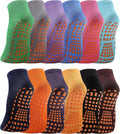 jeuhut Grip Socks for Women 12 Pairs - Non Slip Yoga & Pilates Socks