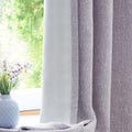 Lavender Full Blackout Curtain 50x63 2 Panels - Heavy Linen Texture