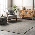 4x6 Jute Hand Woven Area Rug Grey - Farmhouse Natural Texture