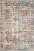 Loren LQ-14 Brick/Multi 2 ft-6 in x 7 ft-6 in Runner Rug - Vintage