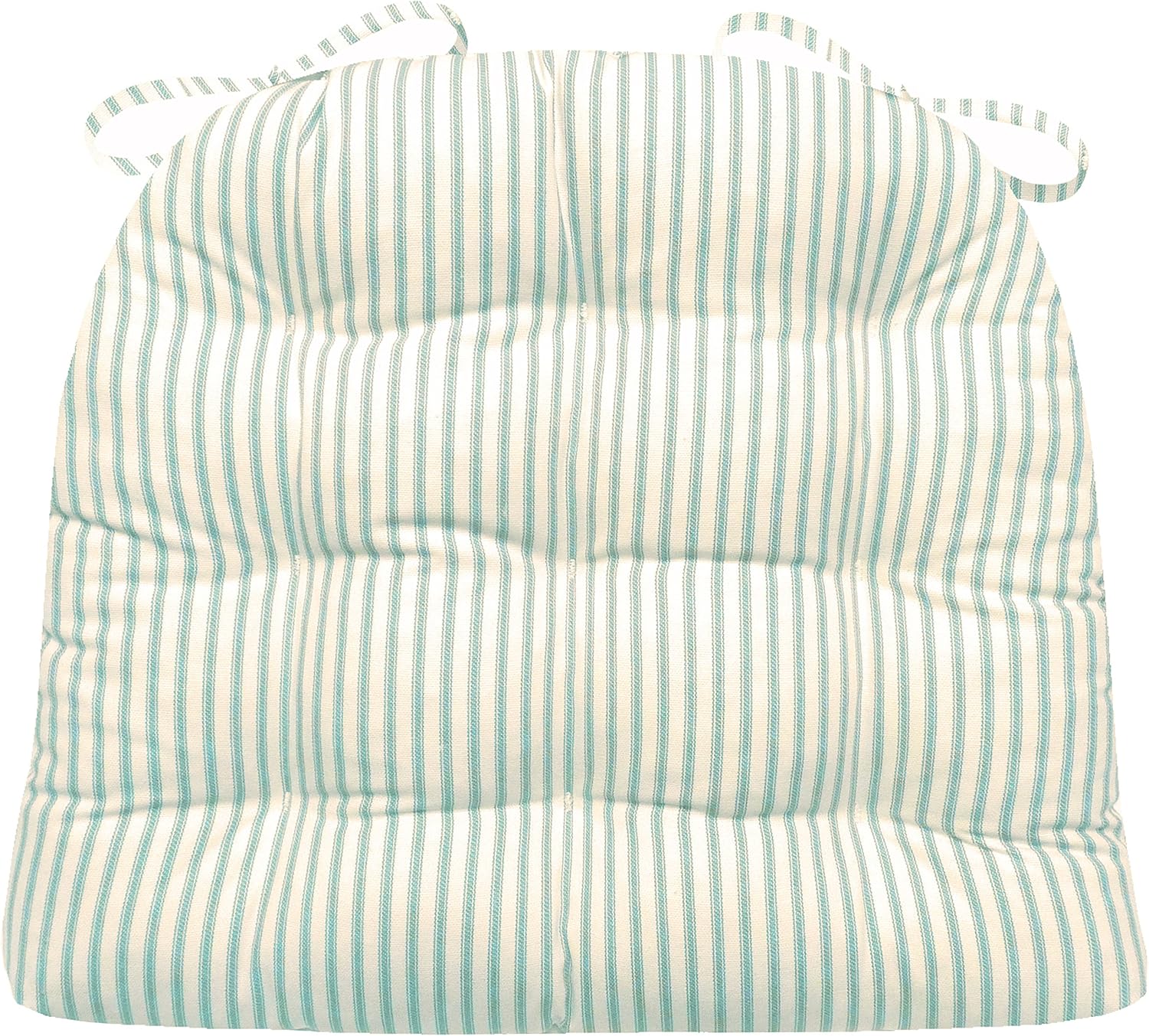 Barnett Home Decor Ticking Stripe Aqua Dining Chair Pad Review