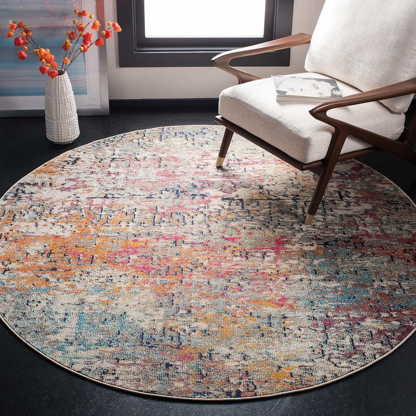 Modern Abstract Non-Shedding Area Rug for Dining Room & Foyer