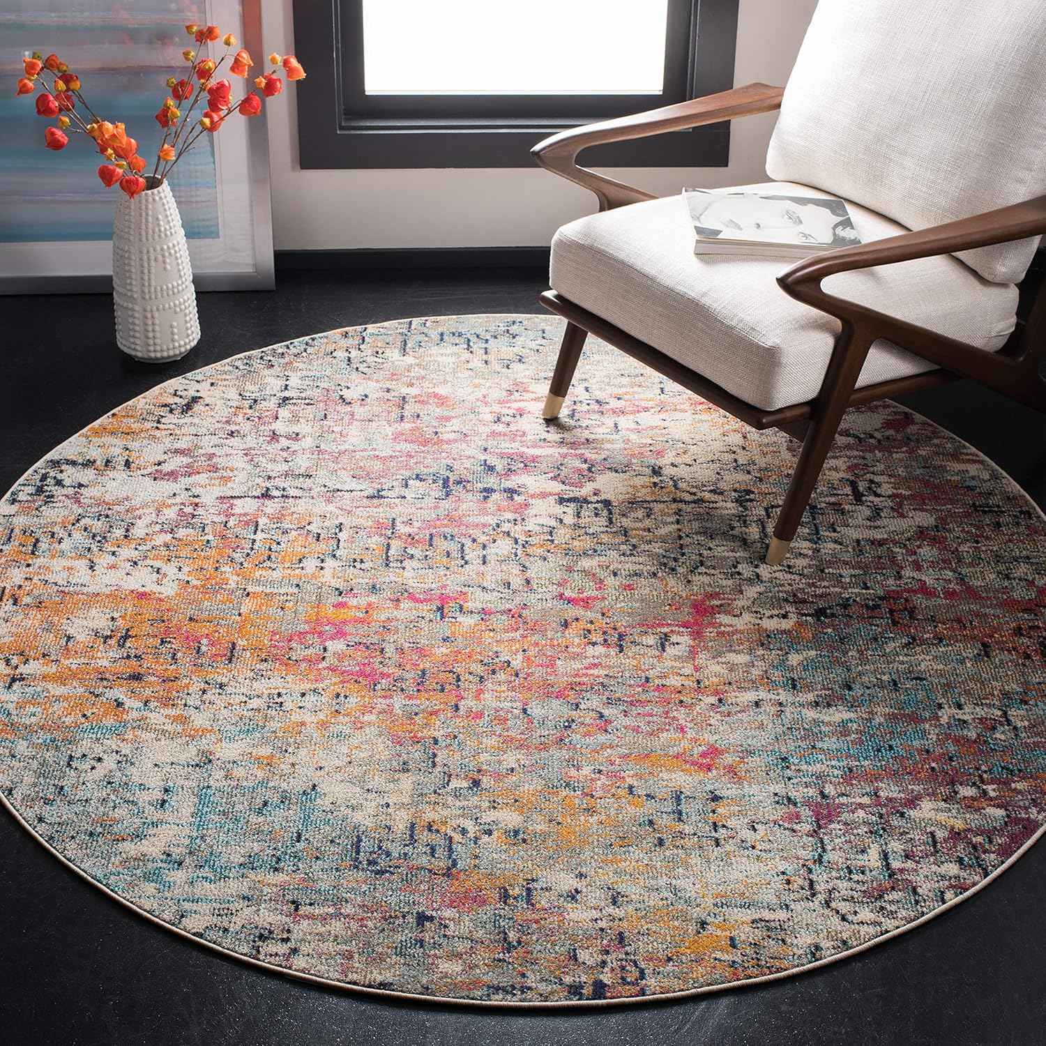 Modern Abstract Non-Shedding Area Rug for Dining Room & Foyer