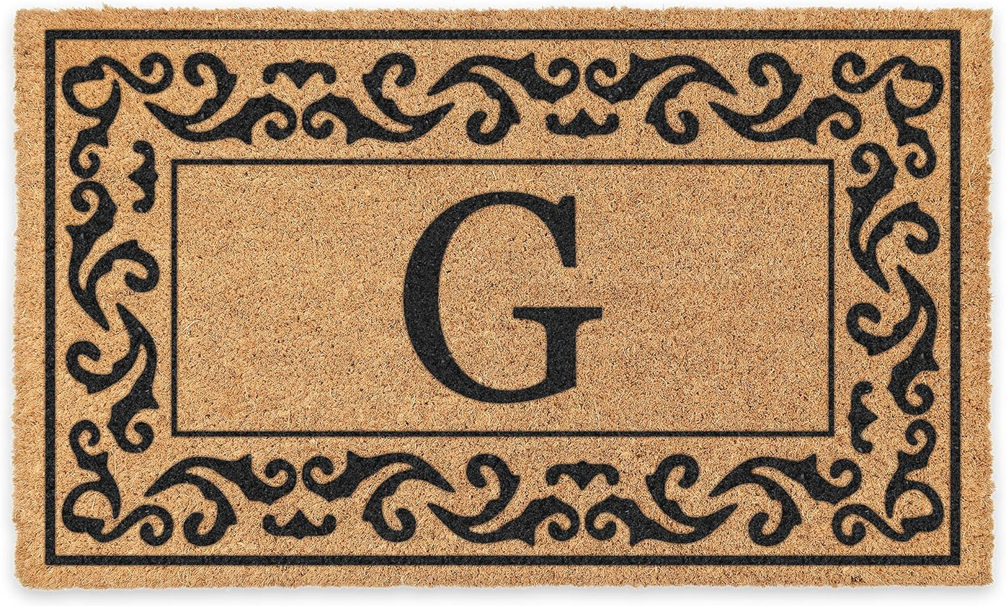 Personalized Monogrammed Coco Doormat with Vinyl Backing