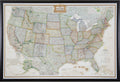 Craig Frames Wayfarer Push Pin Travel Map - Framed National Geographic