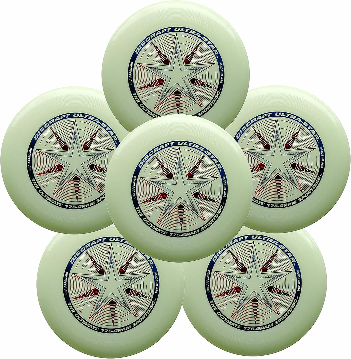 Discraft Glow Ultimate Frisbee 6-Pack - 175g