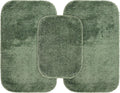 Garland Rug Traditional Nylon Washable Deep Fern 3 Piece Bath Set