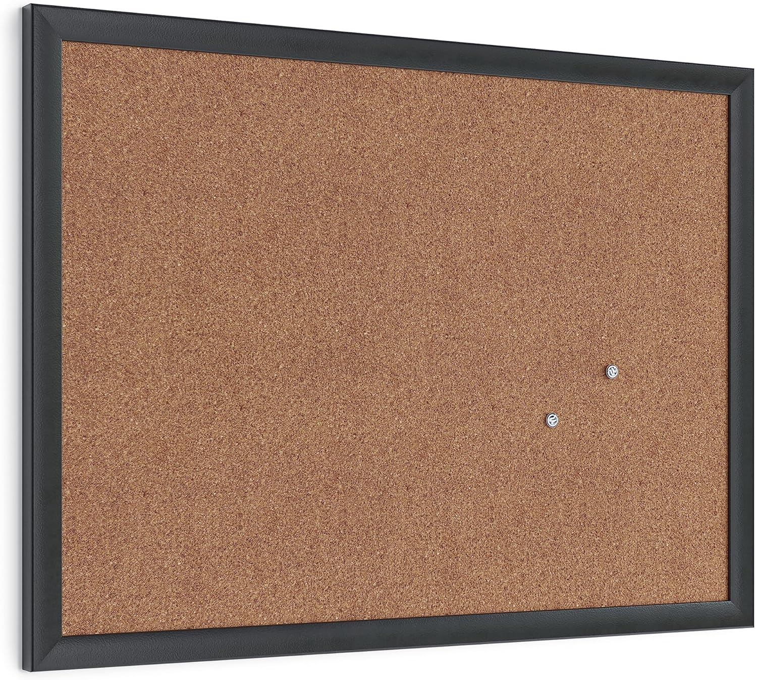 U Brands Cork Bulletin Board with Black Wood Frame, 17 x 23 in