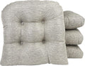 Distressed Gray 15x15 U-Shaped Non-Slip Chair Cushions - 4 Count