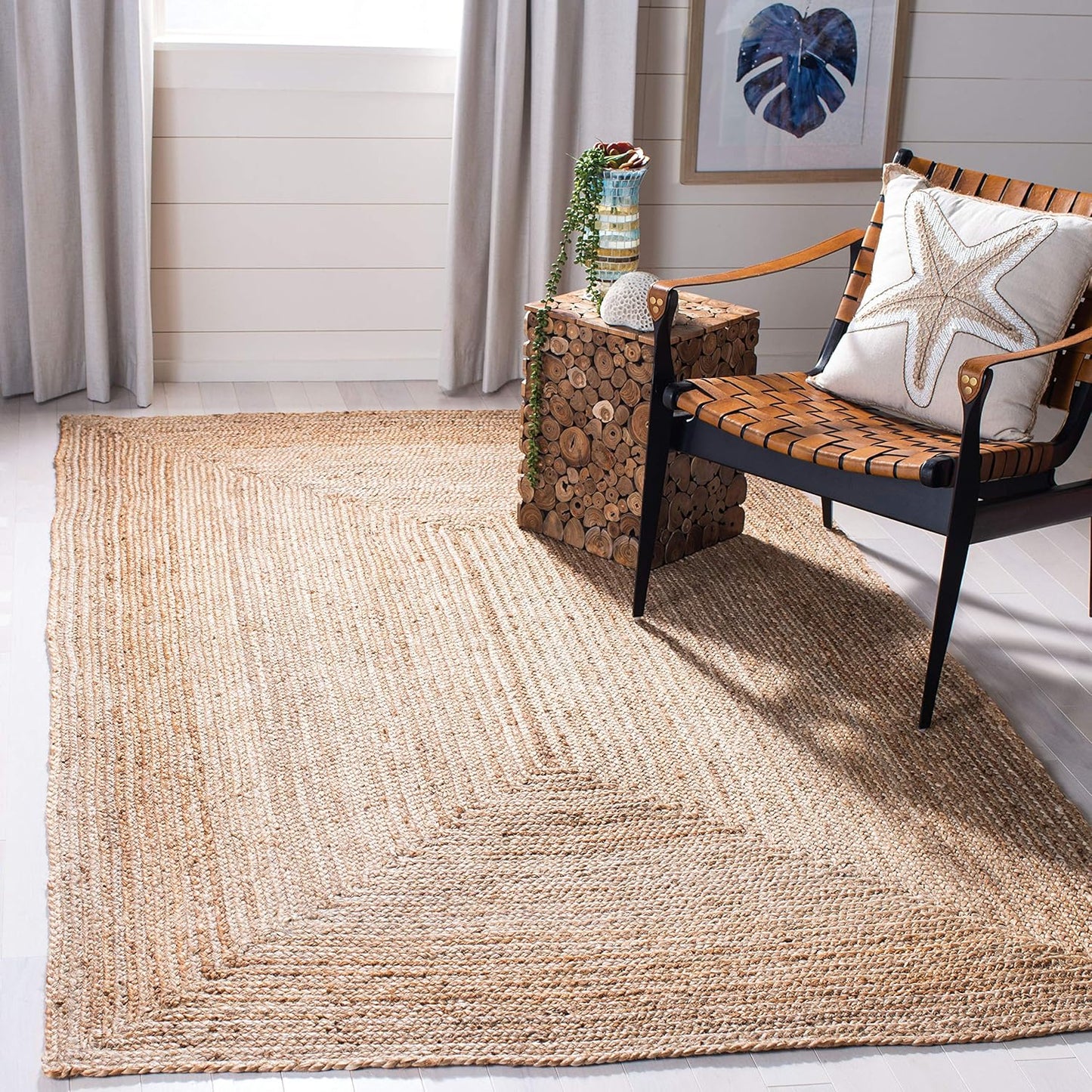 Handmade Braided Jute Area Rug 3x5 from Cape Cod Collection