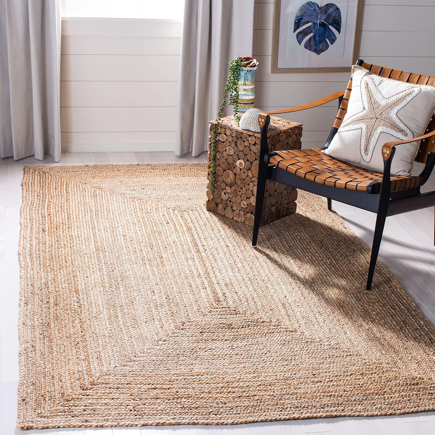 Handmade Braided Jute Area Rug 3x5 from Cape Cod Collection