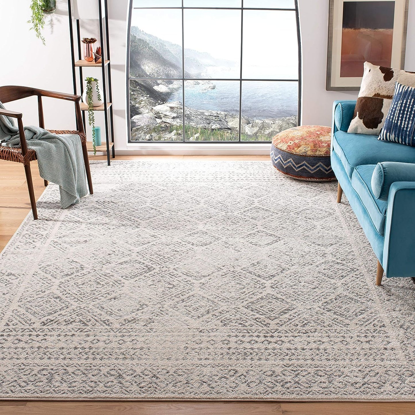 SAFAVIEH Tulum Collection Area Rug - Stylish 5ft Square Design