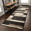 SUPERIOR Indoor Runner Area Rug Rockwood Geometric - Durable Comfort