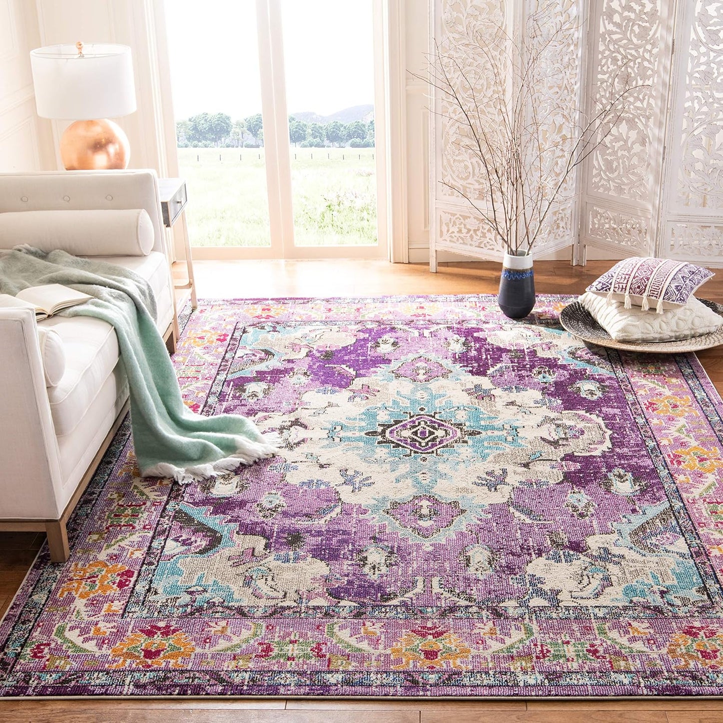 SAFAVIEH Monaco Collection Area Rug - Boho Chic Design for Home