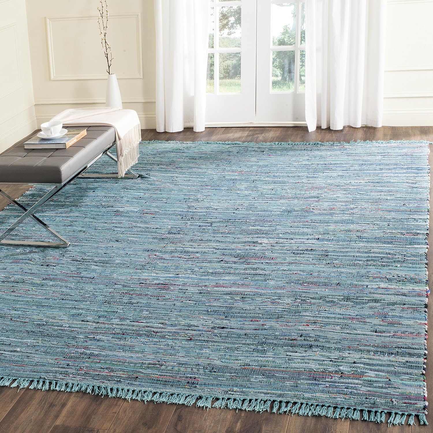 SAFAVIEH Rag Rug Collection Area Rug - Handmade Boho Stripe