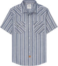 Stylish Dubinik Men's Plaid Snap Shirt with Short Sleeves for Comfort