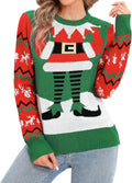 Ugly Christmas Sweater for Women Cute Fuzzy Knitted Pullover - Cozy 1