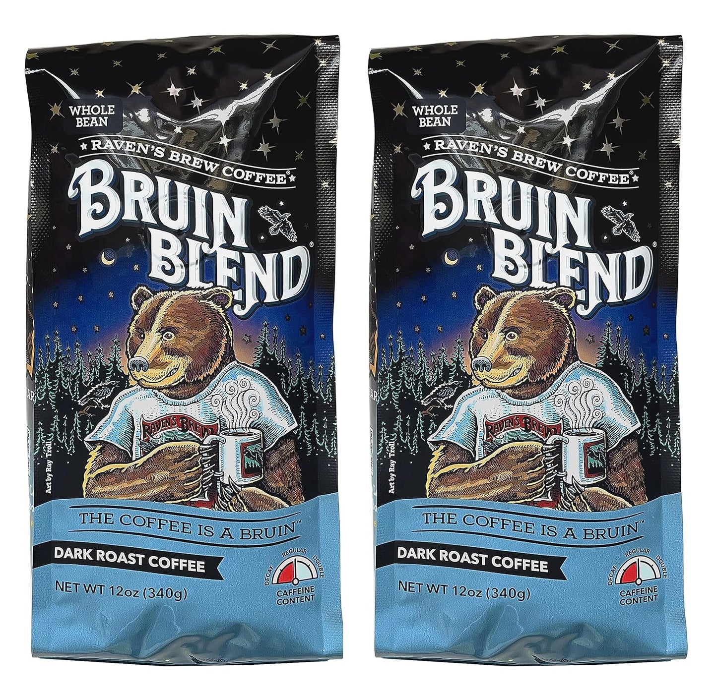 Ravens Brew Whole Bean Bruin Blend Coffee for True Coffee Lovers