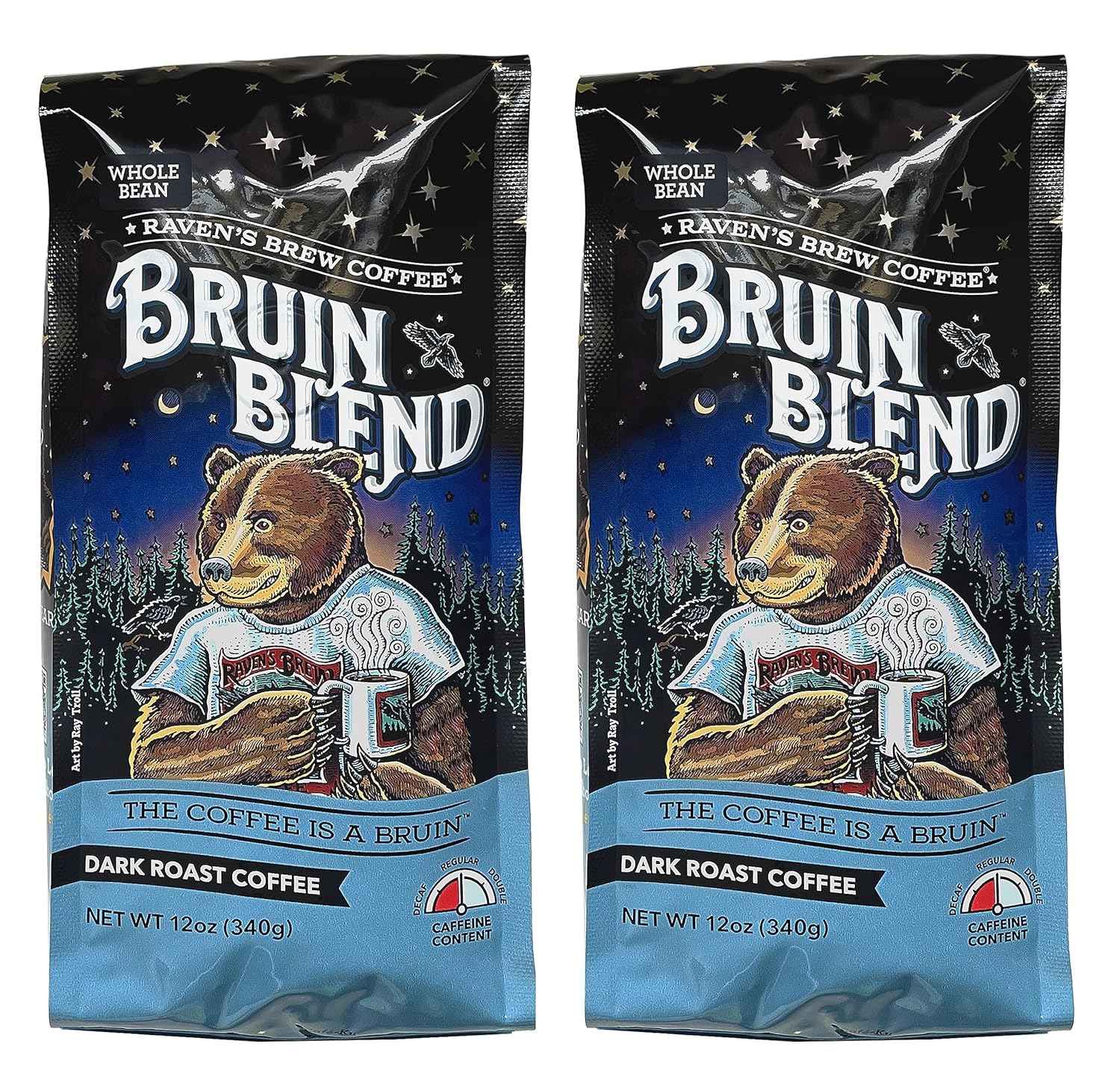 Ravens Brew Whole Bean Bruin Blend Coffee for True Coffee Lovers