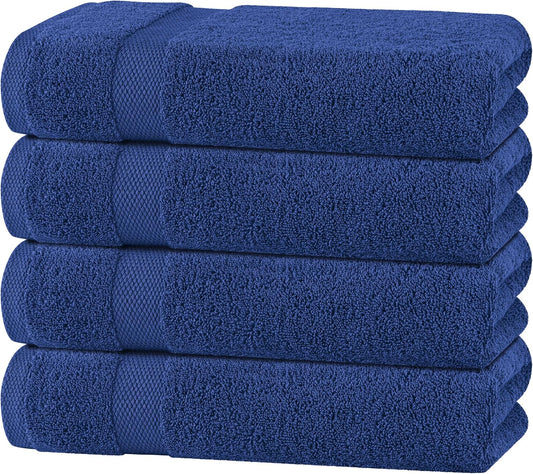 Soft Extra Absorbent Navy Blue Bath Towels for Home and Spa
