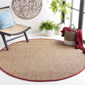 Natural Fiber Area Rug 3ft Round - Seagrass Basketweave Design