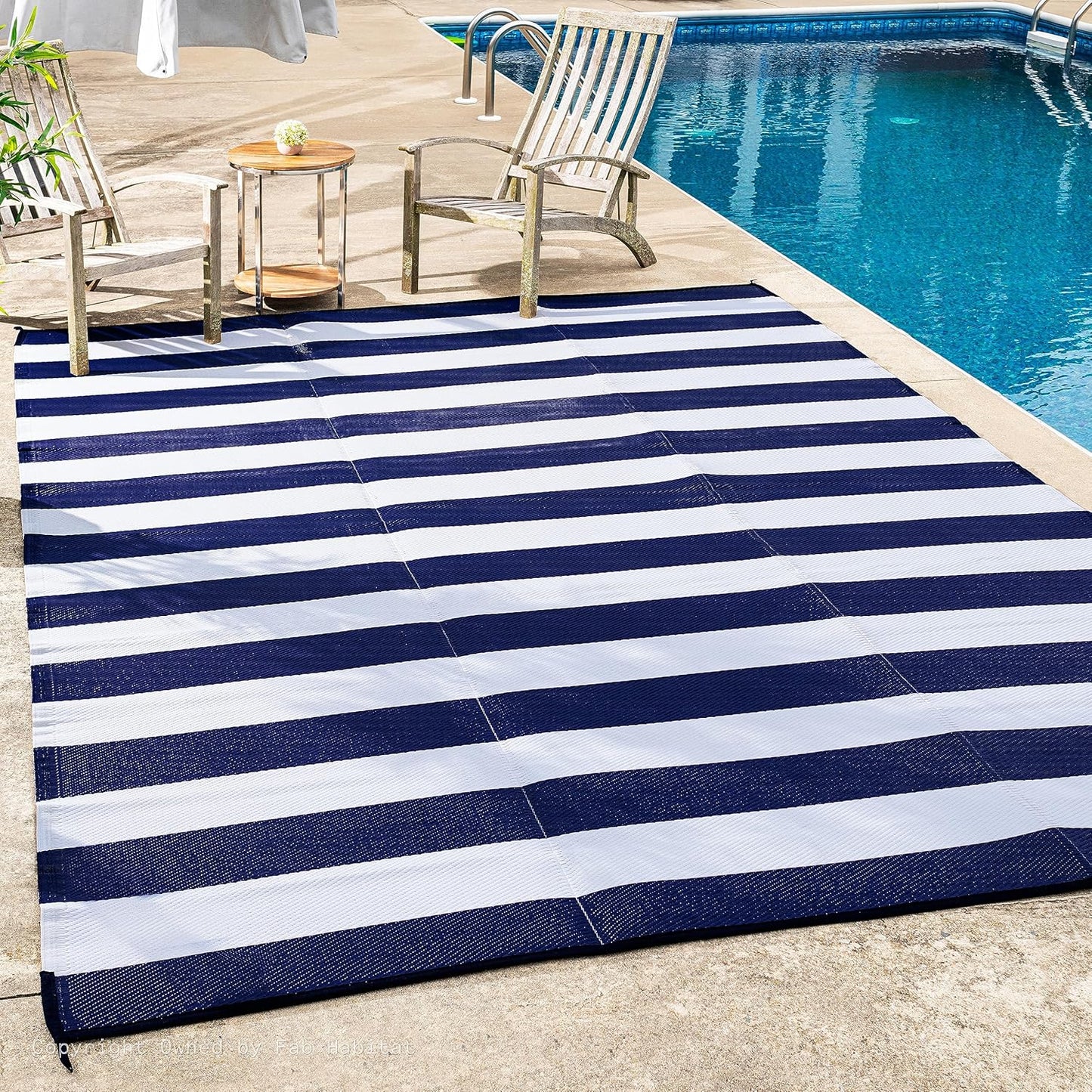 FH Home Outdoor Rug - Waterproof, Reversible, Fade Resistant