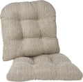 U-Shaped Non-Slip Dining Chair Cushions 15x15 in - Waffle Natural