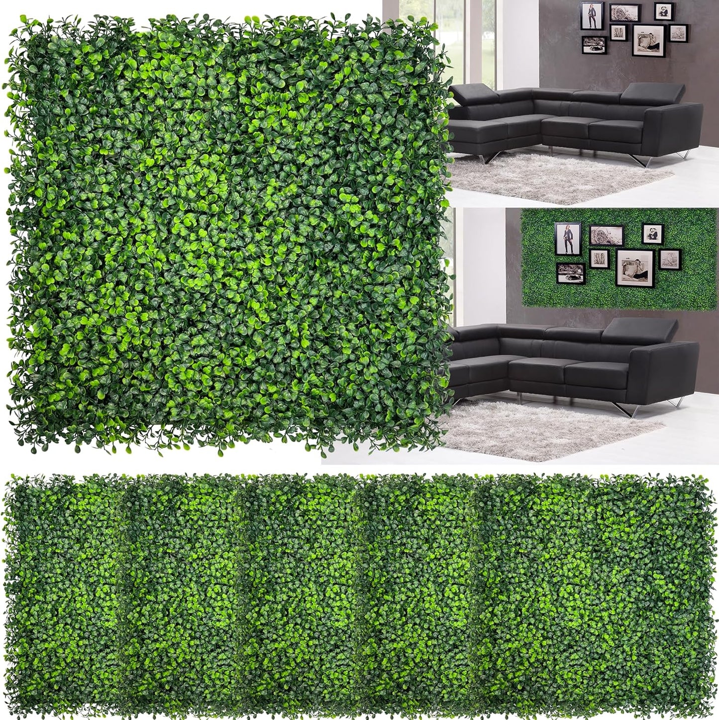 Artificial Boxwood Panels for Indoor Outdoor Privacy Decor