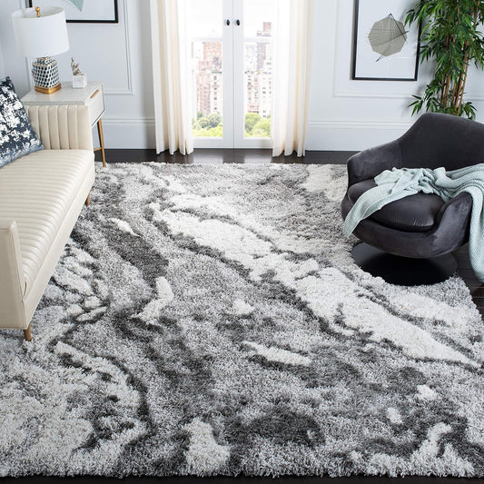SAFAVIEH Horizon Shag Collection Area Rug - Modern Abstract Design