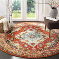 SAFAVIEH Monaco Collection 6ft7ft Round Rug - Boho Chic Medallion