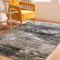SAFAVIEH Adirondack 4 ft Square Rug - Modern Silver & Black