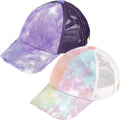 Funky Junque Messy Bun Baseball Cap - High Ponytail Criss Cross Hat