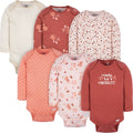 Gerber Baby Girls' 6-Pack Long-Sleeve Onesies for Ultimate Comfort