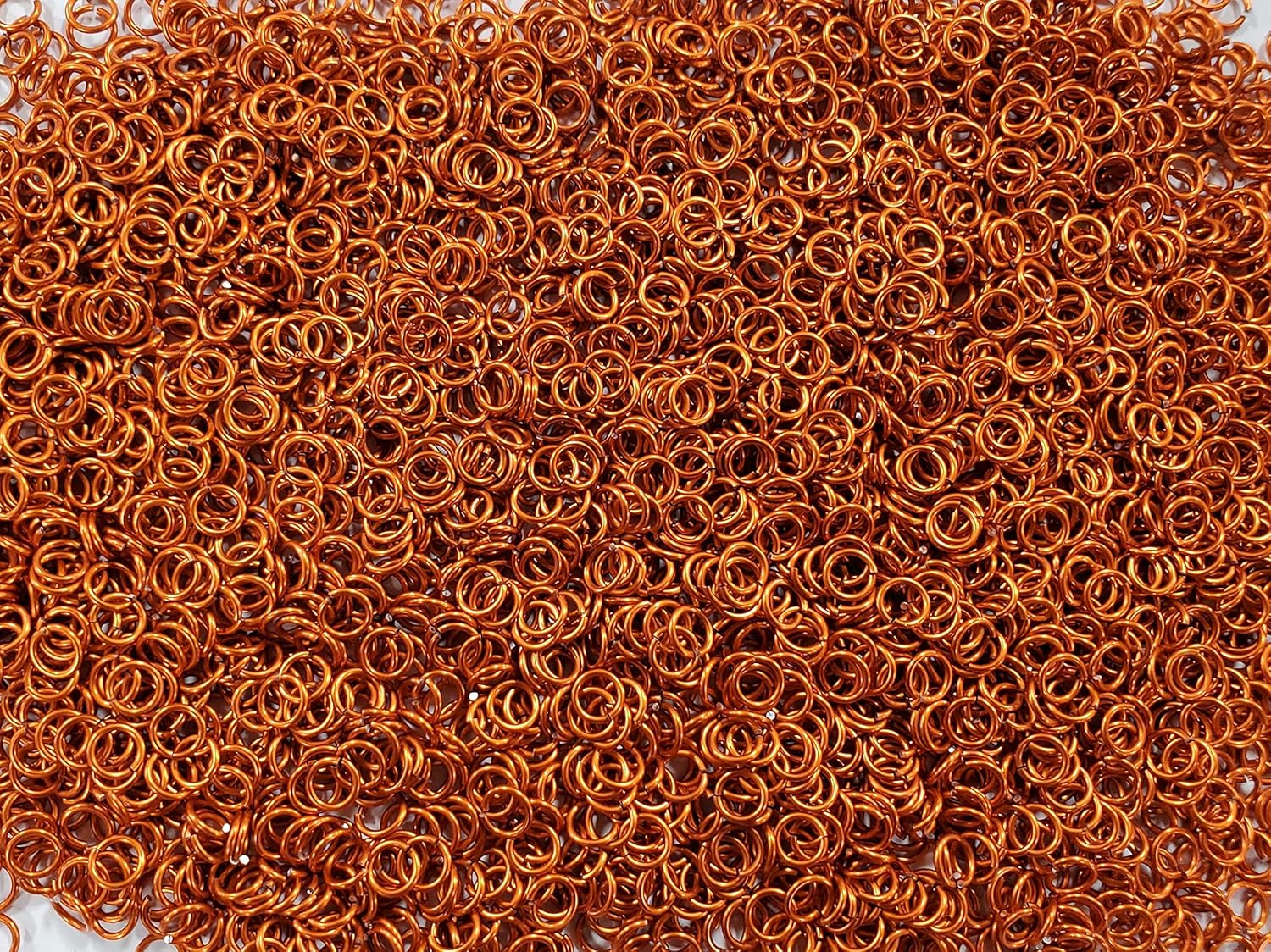 Chainmail Joe 1/2 Pound Orange Anodized Aluminum Jump Rings