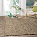 Handwoven Jute Area Rug 5x8 - Natural Fiber Chunky Textured Pile