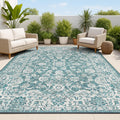 JONATHAN Y Weave Floral Indoor Outdoor Area Rug 8x10 - Durable