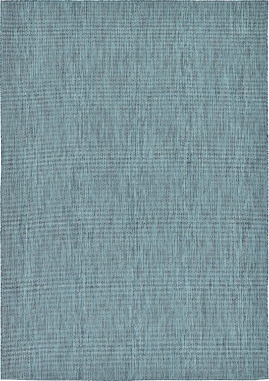 Heathered Indoor/Outdoor Flatweave Area Rug 7ft 1in x 10ft for Home