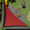 10ft x 20ft x 22.4ft Red Right Triangle Sun Shade Sail - 95% UV